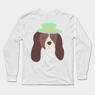 Cute dog in a hat Long Sleeve T-Shirt